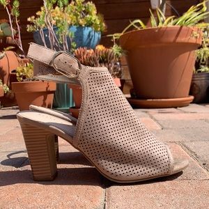 Peep Toe Block Heels